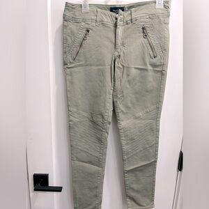 EUC - American Eagle Army Green moto style skinny pant size 4